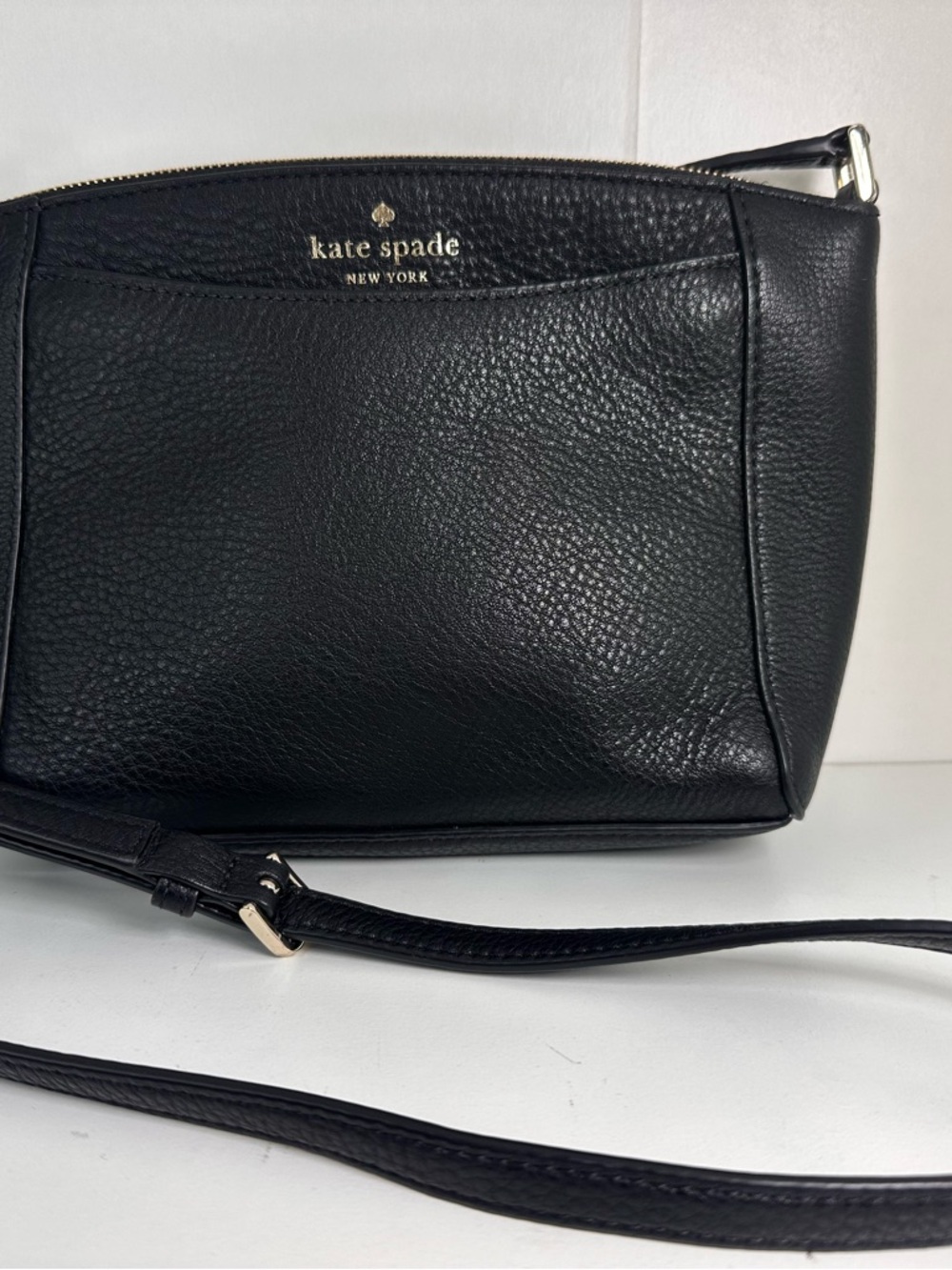 Kate Spade Monica Crossbody Black Pebbled Leather WKR00258 $279 Retail - Picture 2 of 12